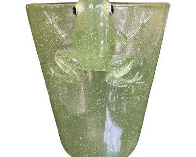 1960s Mid-Century Lucite Green Tree Frog Wine Cooler/Ice Bucket
