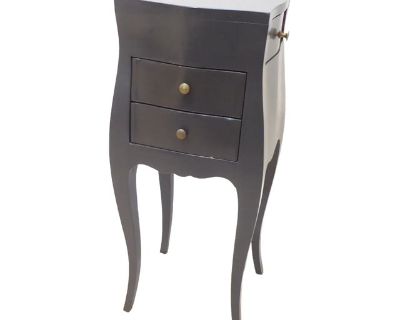 Vintage Small Italian Gray Painted Side Table