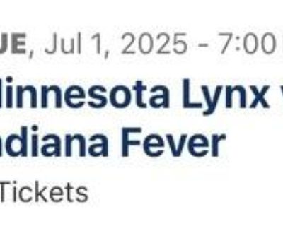 3 tickets to fever vs lynx July 1st