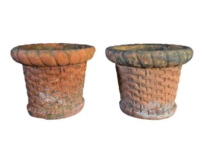 Pair of Vintage Italian Terracotta Planters