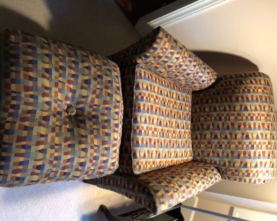 Earth Tones Chair and Ottoman