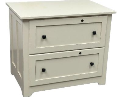 Eggshell Two Drawer File Cabinet