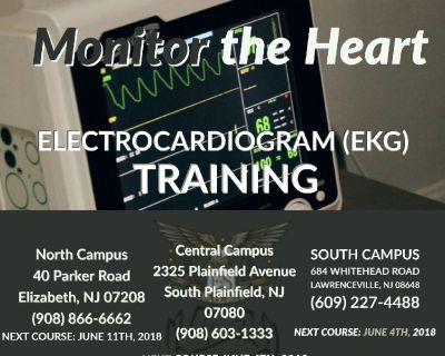 Want to be productive for the summer? Make plans to register for Electrocardiogram (EKG/ECG) training at E & S Academy. Earn your certification in four weeks! 
The next start date is: June 4th, 2018.
EKG technicians Responsibilities/Duties:
•	12-lead placement
•	Read Holter monitors
•	Communicate effectively with the medical team and patients
•	Interpret EKG grid paper readings

Interested in t...