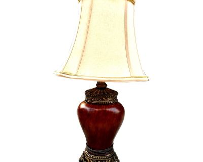 Frederick Cooper Table Lamp with Dark Wood Base