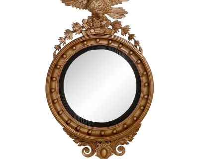 Victorian English Convex Mirror, 19th Century