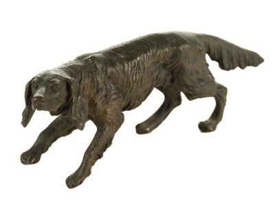 Vintage Austrian Bronze Setter Dog Figurine