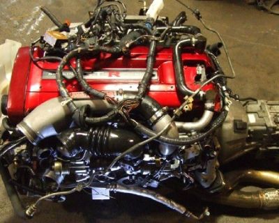 JDM NISSAN SKYLINE GTR RB26DETT R34 ENGINE WITH 6 SPEED GETRAG MT TRANSMISSION