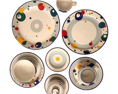 1990s Block Spal Portugal Medley Dinnerware Set -10 Pieces