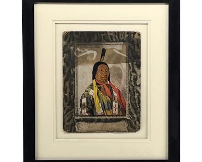 Antique Indian Chief Chromolithograph