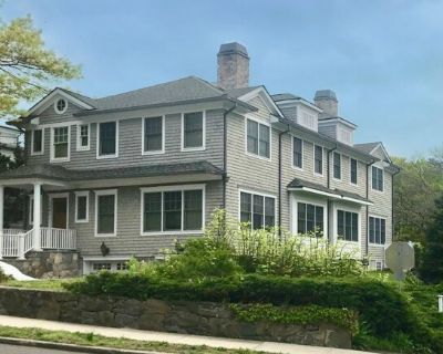 146 E Elm St Unit B. Beautiful, sunny, updated 4 bdrm, 3.1 bath colonial style unit with hardwood floors and high ceilings in downtown Greenwich, close to everything. 2 sided Fire Place servicing both Living Room and Dining Room. Living Room doors lead out to rear large covered terrace and patio with open views. Two curved staircases and many windows that bring the sun and natural light inside....