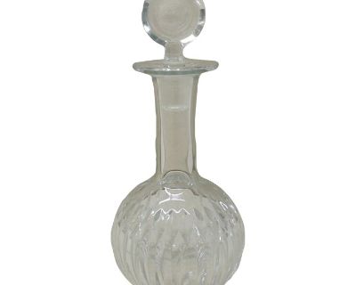 Vintage Small Round Cut Crystal German Decanter