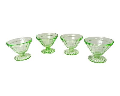 Anchor Hocking Block Optic Sherbet Cups Set of 4