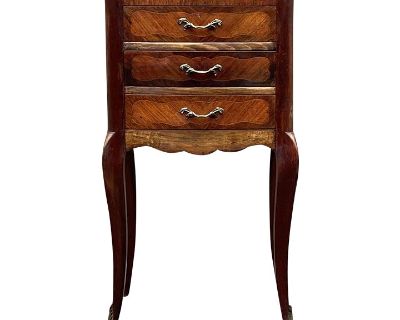 Late 19th Century Antique French Louis XV Style Rosewood Side Table Nightstand