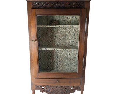 19th Century French Country Provincial Display or Spice Cabinet