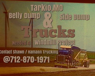 Belly and side dump trucks