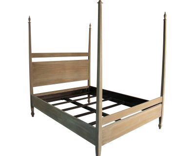 Venice Four Poster Queen Bed in Weathered