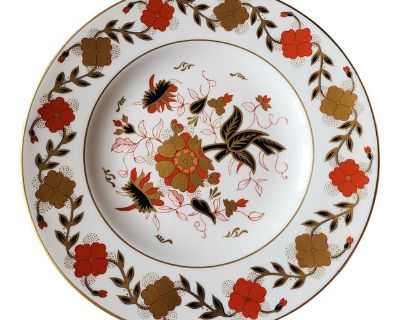 Royal Crown Derby Asian Rose Pattern Dinner Plates 12