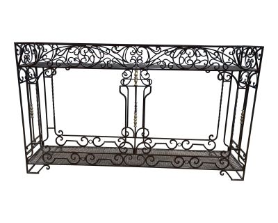 Wrought Iron Plant Stand French Style Two Tier 60" Wide