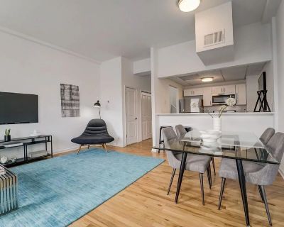 Lease term: Month to Month. $1850/month 1 Month Security Deposit. Furnished Rental. This 2 bedroom 2 full bath duplex unit with an open layout, where the living room, dining area, and kitchen blend, creating the perfect space equipped with large windows allowing for natural light, illuminating the warm hardwood floors throughout. The fully equipped kitchen features stainless-steel appliances, g...