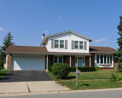 Property for Rent in Elk Grove Village, IL for $3,200 with 4 bedrooms and 2 full baths, 1 half bath. This 1,922 square foot property was built in 1974.. Recently renovated 4 bedroom house. Fresh paint. New bathrooms. Laminating wood floor throughout house. Fire place in family room. From family room, you can go out to the wood deck and large back yard. There is a vegetable garden. Located in qu...