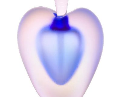 Signed Zellique Studios Blue Heart Perfume Bottle