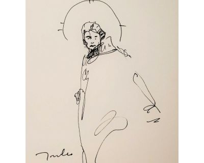 Contemporary Minimalist Figurative Ink Drawing by Jose Trujillo