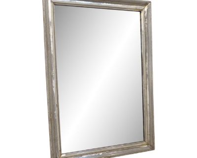 Antique Gray Toned Silver Mirror