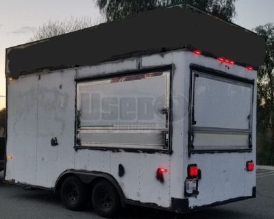 2001 16' Food Concession Trailer Basic Kitchen Shell w/ Fire Suppression For Sale in California!