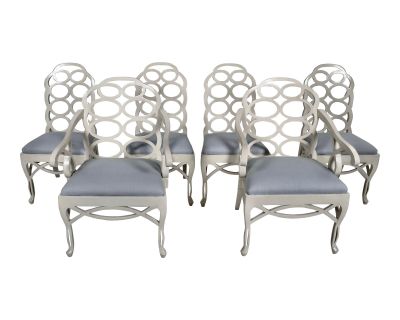 Frances Elkins Loop Chairs Set of Six, Spain C 1960s