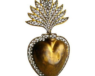 French Sacred Heart Ex-Voto 19th Century