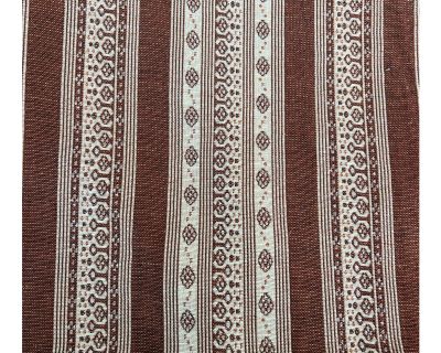 High End Designer Woven Brown and Off White Fabric- 1 2/3 Yards 54” X 62”