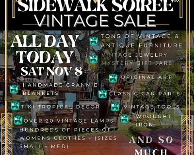 Sidewalk Soiree Vintage/Antique Yard Sale!! Happening all day in HB!