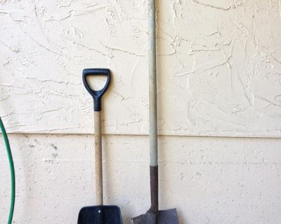 Spade and Snow Shovel