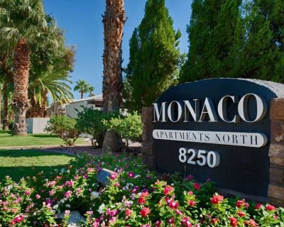 We are temporarily ceasing in-person tours with prospective residents. Virtual tours are available. Call us today for more information! Welcome home to Monaco Apartments! Discover gracious apartment living in the charming neighborhood of McCormick Ranch. Our central location offers both convenience and luxury. Enjoy being close to a wide selection of schools, restaurants, shopping and entertain...