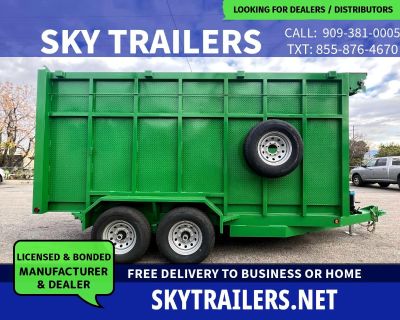 2026 Sky Trailers Dump Trailer 8.5x14x6 (2-7K) HEAVY DUTY