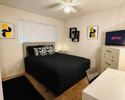 Available on: now. Furnished. Parking available * Internet included * Students welcome * 40+ years welcome Trenton will require background checks for this room Learn more. Rent for 12 months and get your 13th month FREE! Fully Furnished Room 5 Minutes from ASU! Skip the long commute and live where everything is at your fingertips! This fully furnished bedroom in a spacious 1,200 sq. ft. condo p...