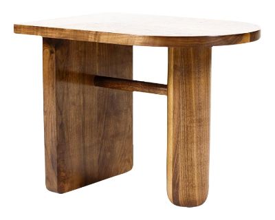 Custom Modernist Rectangular Side End Table — Ventana — Walnut + White Oak