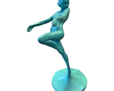 Early 20th Century Frankart Bronze Figure Green
