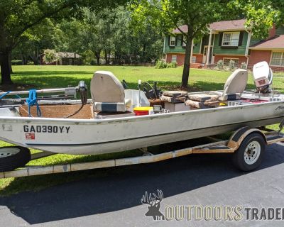 FS/FT 1986 Fisher aluminum v-hull 15' w/ 50hp Johnson outboard**Trades Added**Now $3000**