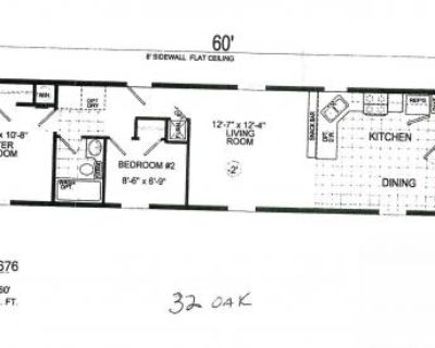 32 Oak Court, Lot # 68. 2 Bedroom. 1 Bathroom. 840 ft