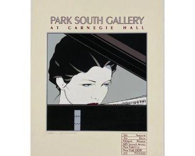 Vintage Patrick Nagel 'Park South Gallery at Carnegie Hall' Serigraph, 1978