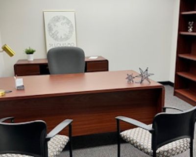 Office. Private office space with plenty of room for you and your guests. Close proximity to the kitchen and reception areas. Access to 4 conference rooms, video conferencing, free parking, complimentary coffee, and more. Stop by and see us for a tour!. Filming Allowed Video taping is allowed at our venue. You will need to provide your own equipment. Just remember to schedule enough time for yo...