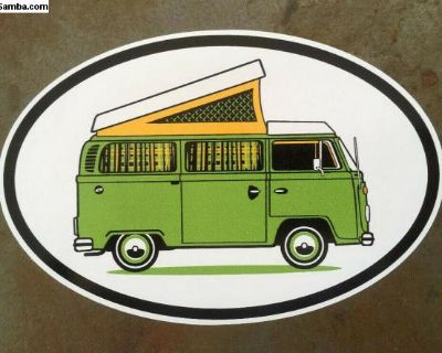 VW Campervan Country Of Origin Style Sticker