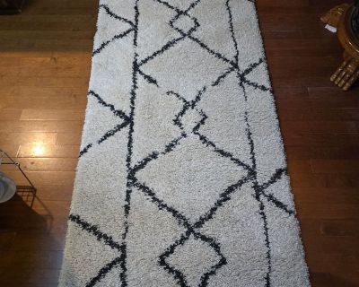 White & Black Area Rug