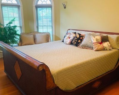 KING SLEIGH BED--REDUCED!!!