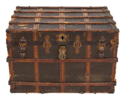 American Brass Mounted Steamer Trunk