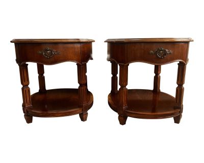 Mid 20th Century Thomasville French Influenced Side Tables - a Pair