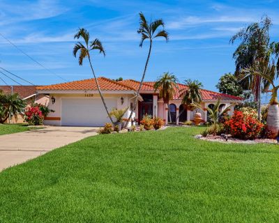 Avg / night: $366. Waterfront, spacious home, family friendly, solar warmed pool, spa, dock | Located in Cape Coral, FL | 4.0 Stars | 2 Bed, 2 Bath | No Pets. No pets. Max 6 guests. Experience the ultimate coastal lifestyle at this captivating Cape Coral gem. This waterfront home offers coveted water access and a private dock, making it a water lover's paradise. The residence seamlessly blends ...
