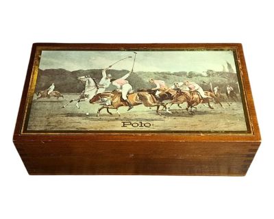 Vintage Ralph Lauren Polo Box Polo Players Equestrian Motif