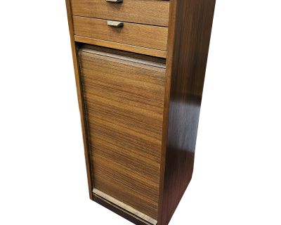 Mid Century Modern Rosewood and Teak Record Storage Cabinet